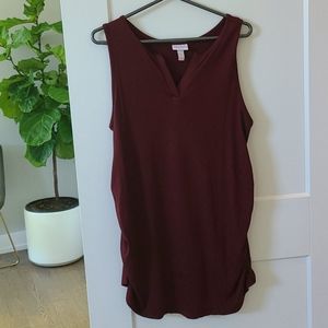 Burgundy maternity tank